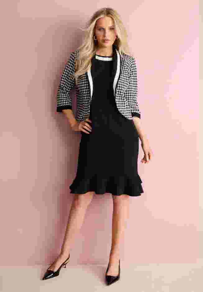 Tweed Jacket and Dress Suit Set image number 0