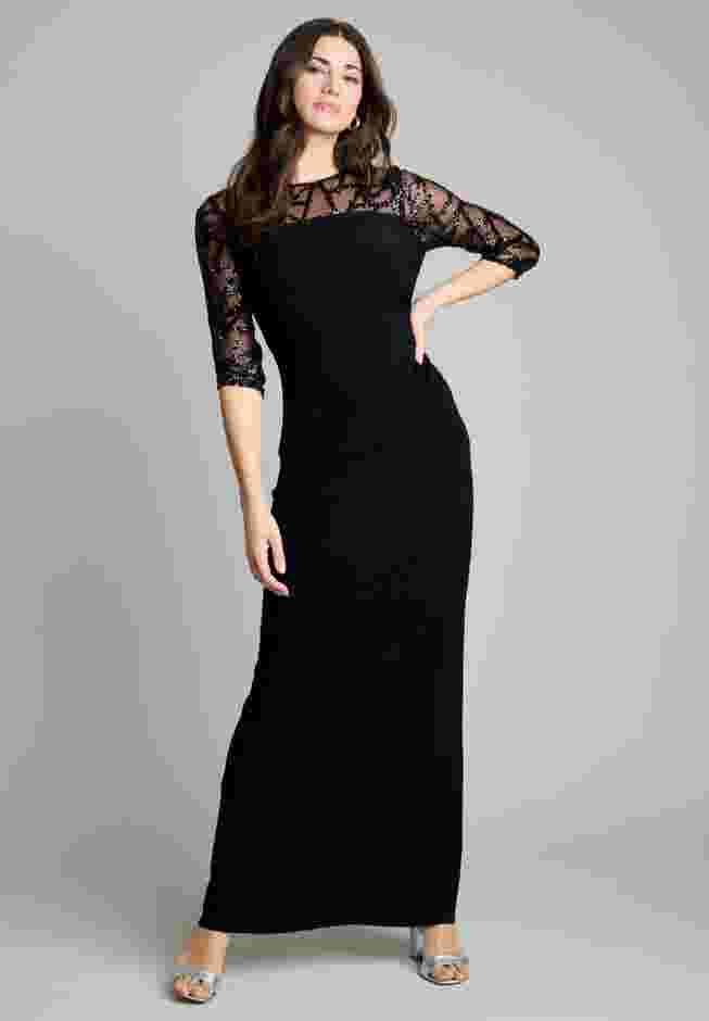 Embellished Mesh Gown image number 0