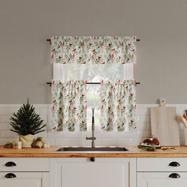 Cardinal Printed Tier & Valance image number 0