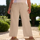Wide-Leg Cargo Pants image number null