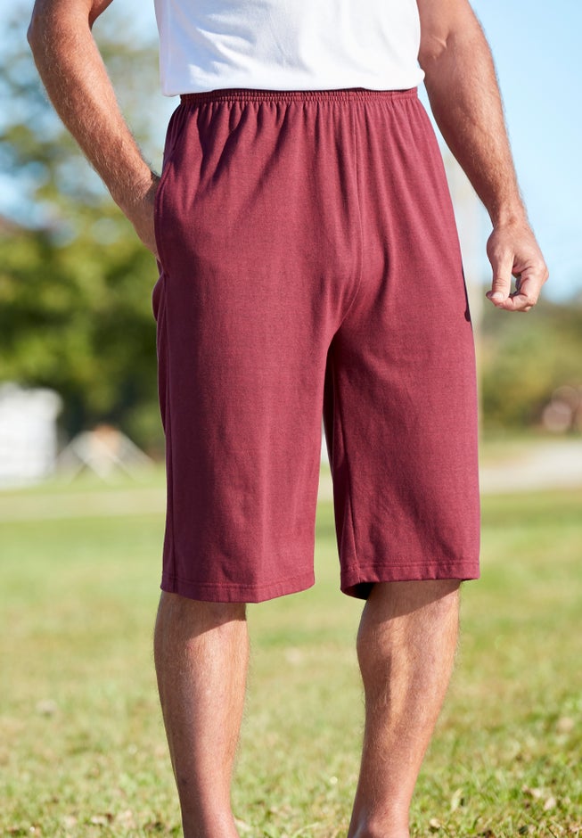Lightweight Longer Length Jersey Shorts image number 2