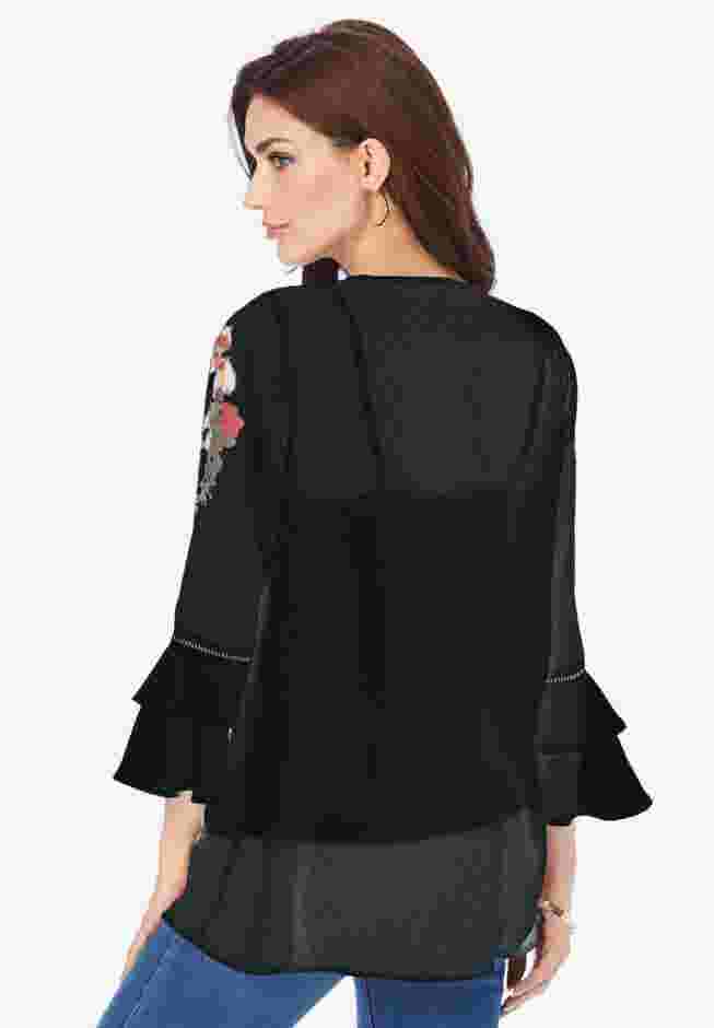 Swiss Dot Georgette Top image number 1