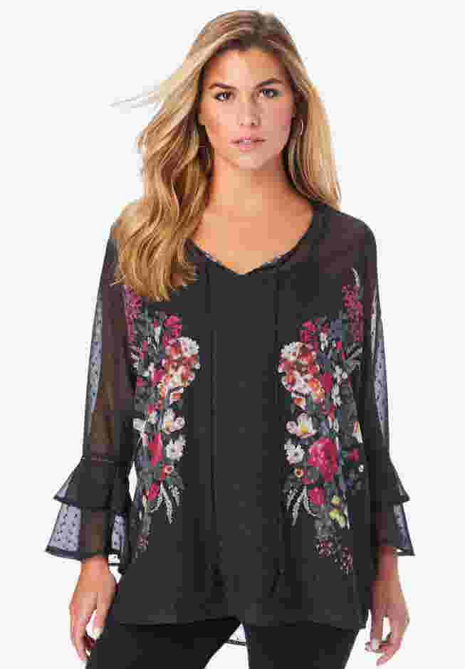 Swiss Dot Georgette Top image number 0