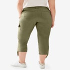 Stretch Mid-rise Cargo Capris image number null