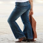 Back Elastic Bootcut Jeans image number null