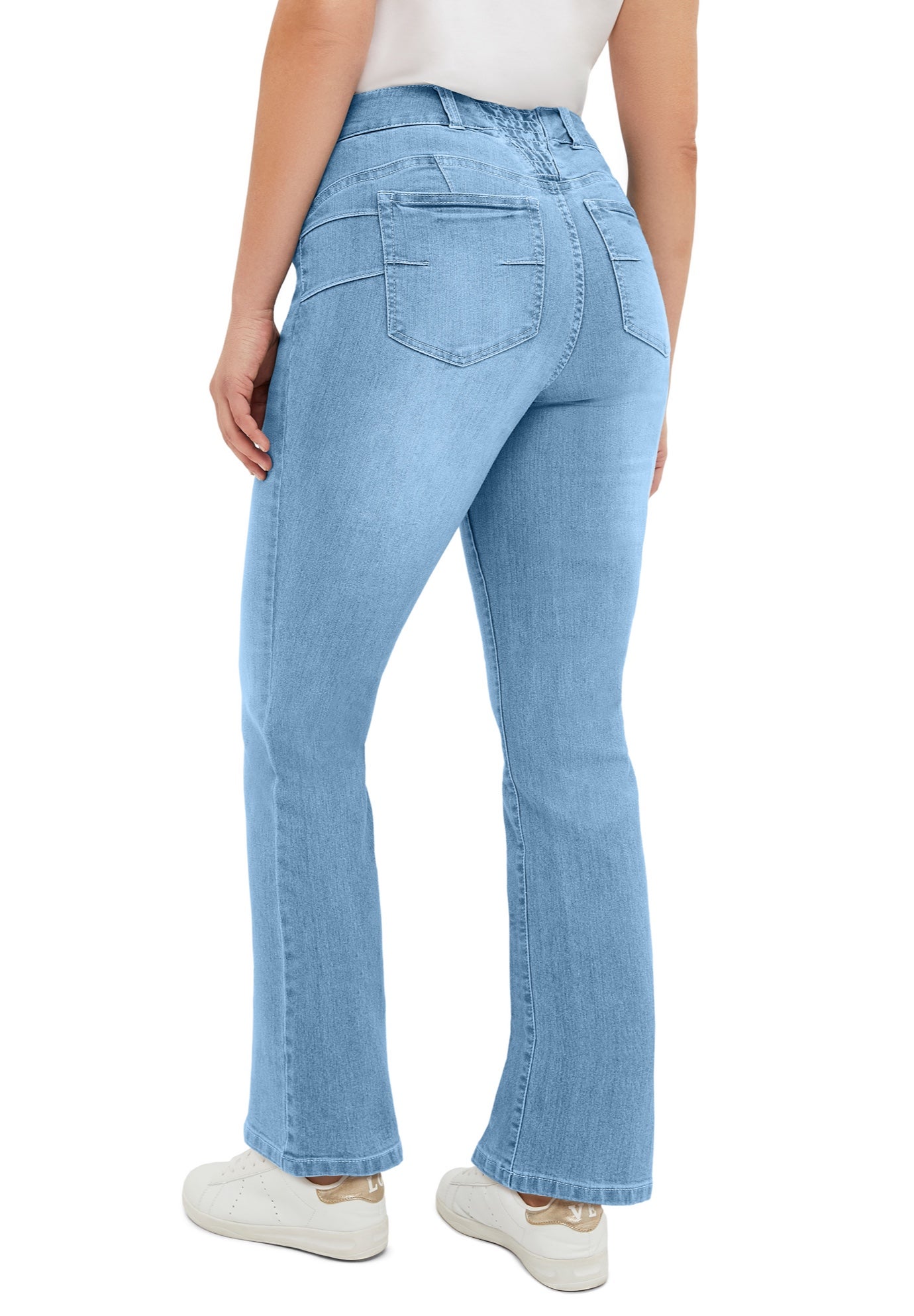 Back Elastic Bootcut Jeans image number 1