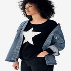 Star Applique Sweater image number null