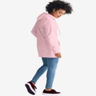 French Terry Long Zip Front Hoodie image number null