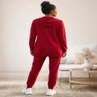 French Terry Long Sleeve Zip-Front Tunic Hoodie image number null