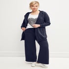 French Terry Long Zip Front Hoodie image number null