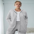 Ellos Studio French Terry Long Sleeve Zip-Front Tunic Hoodie image number null