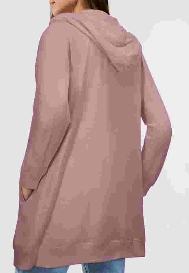 French Terry Long Zip Front Hoodie image number 1