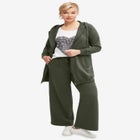 French Terry Long Zip Front Hoodie image number null