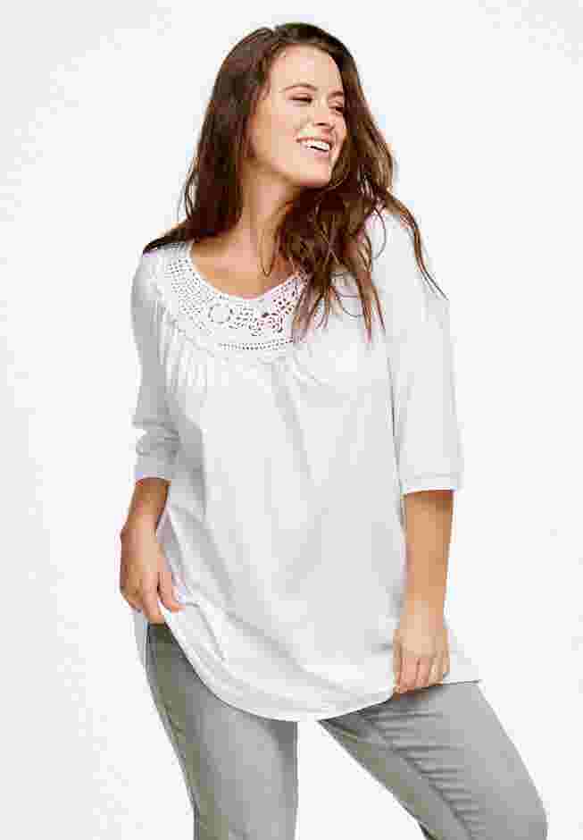 Crochet Trim Tunic image number 0