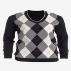 V-neck Argyle Sweater image number null
