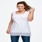 Lace Hem Tunic Tank image number null