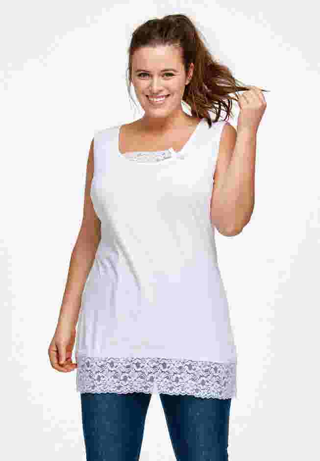 Lace Hem Tunic Tank image number 0