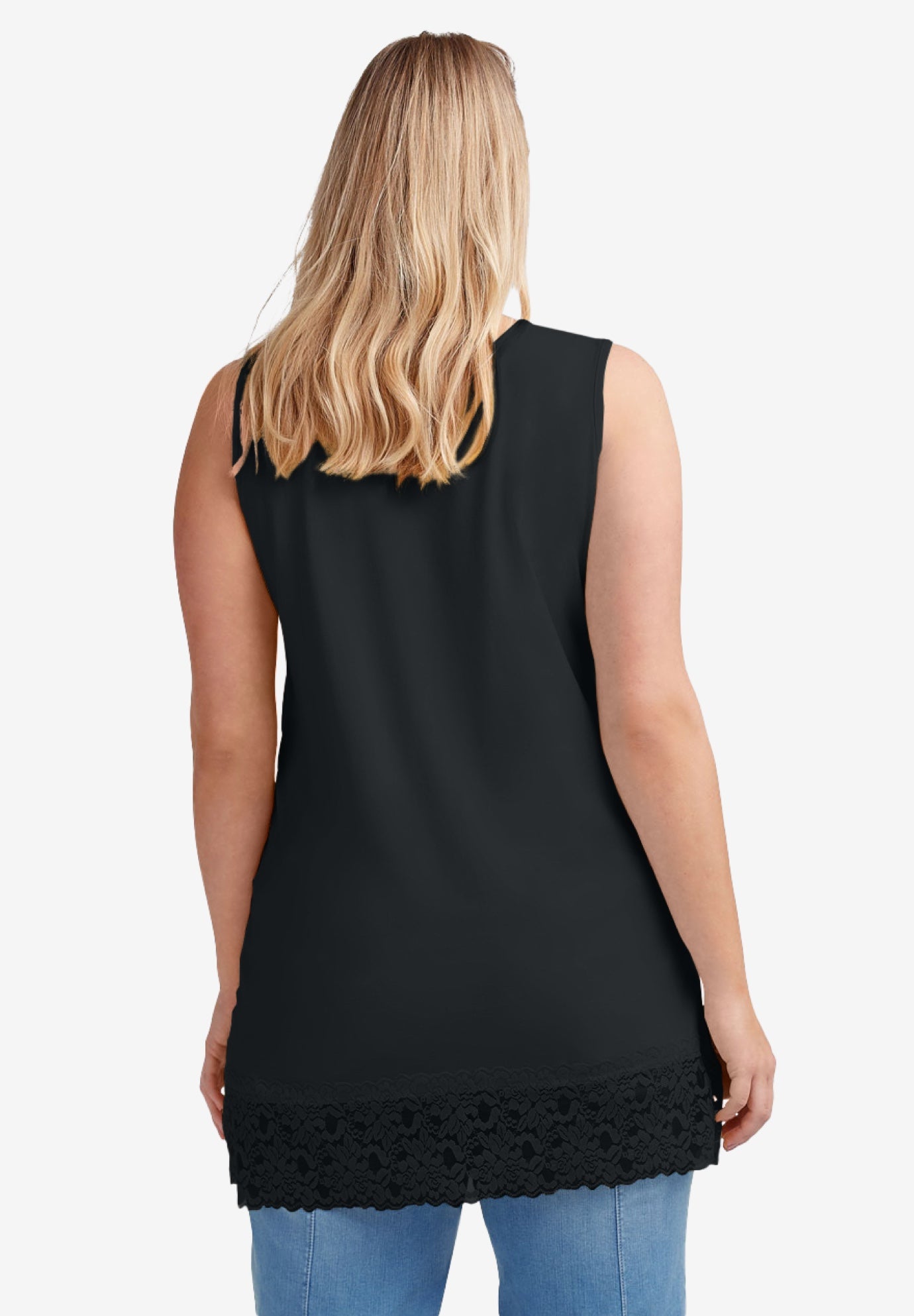 Lace Hem Tunic Tank image number 1