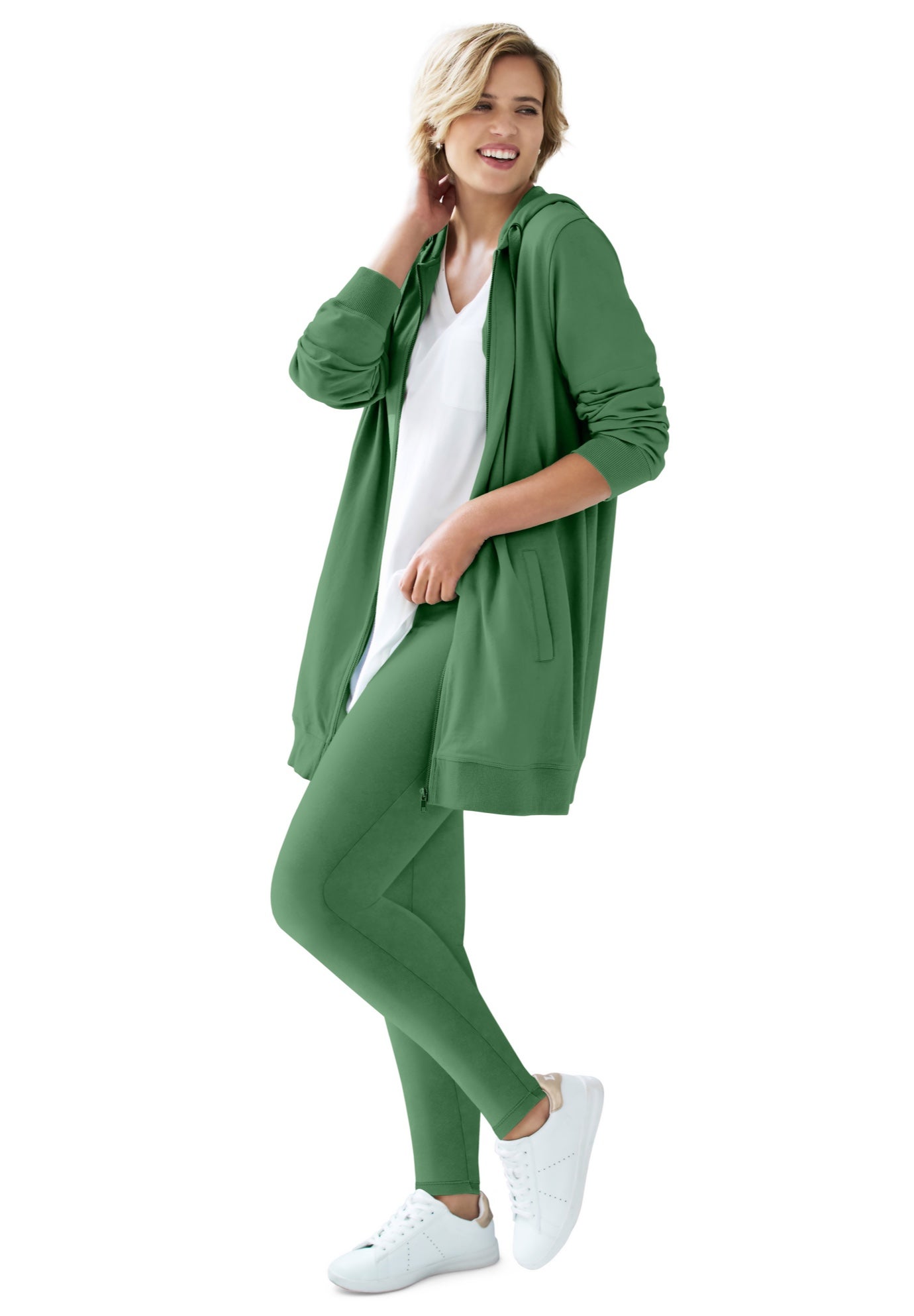 Cotton Spandex Full Length Leggings image number 0