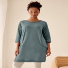 French Terry Zip Pocket Tunic image number null