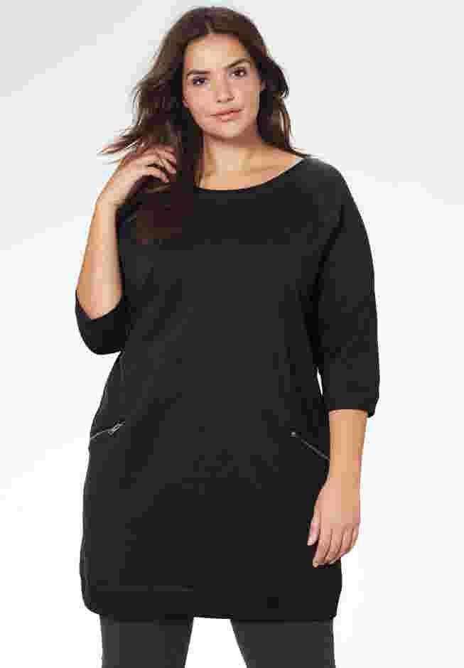 French Terry Zip Pocket Tunic image number 0