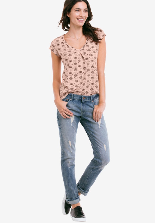 Twisted V-neck Tee image number 3