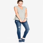 Twisted V-neck Tee image number null