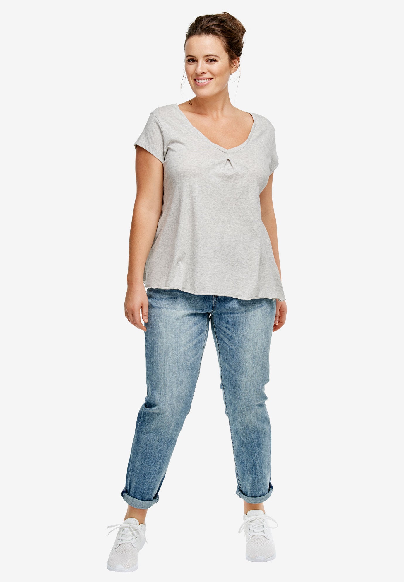 Twisted V-neck Tee image number 6