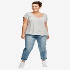 Twisted V-neck Tee image number null