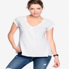 Twisted V-neck Tee image number null
