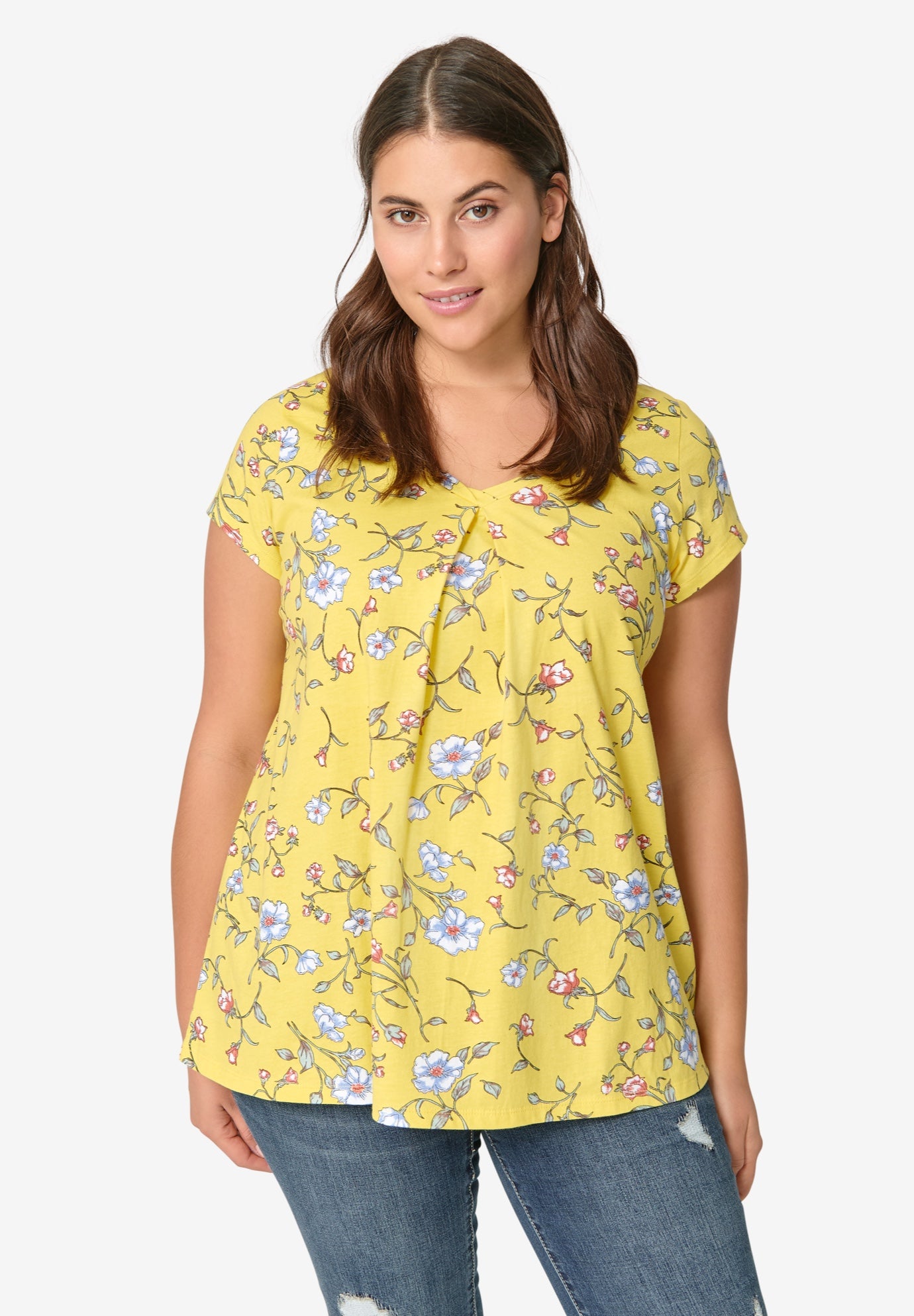 Twisted V-neck Tee image number 0