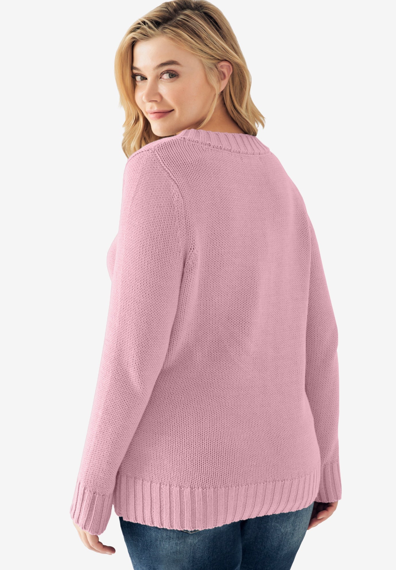 Button Y-neck Sweater image number 1
