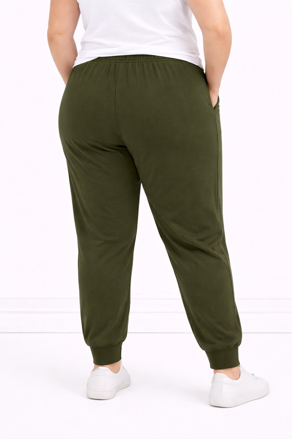 French Terry Drawstring Elastic Waistband Jogger image number 1