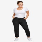 Mid-Rise Stretch 5-Pocket Relaxed Fit Boyfriend Jeans image number null