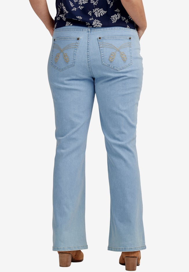 Stretch Mid-rise Bootcut Jeans image number 1
