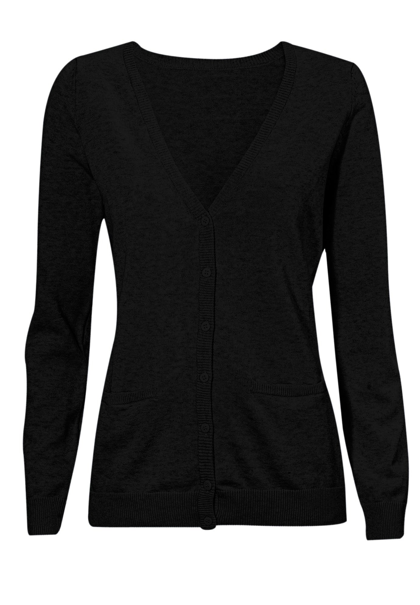 V-Neck Button Front 100% Cotton Everyday Cardigan image number 0