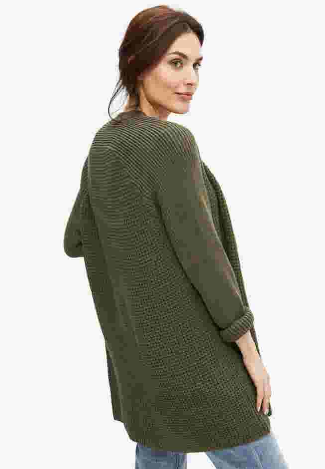 Open Front Waffle Cardigan image number 1