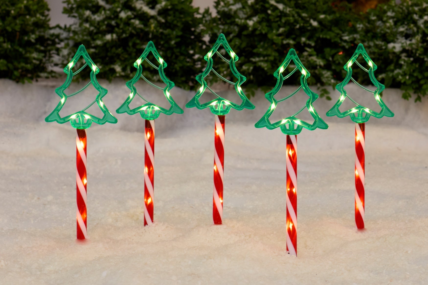 Christmas Solar Pathway Lights, Set of 5 image number 0