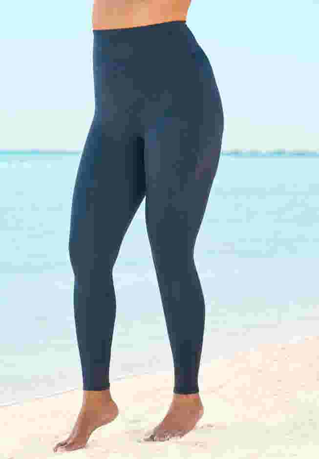 360° Powermesh High-Waist Swim Legging with Tummy Control image number 0
