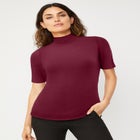 Mock Neck Tee image number null