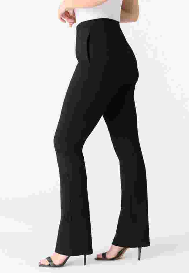 Plus Size Ponte Bootcut Pant with Pockets and Pull on elastic waist image number 3