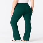 Plus Size Ponte Bootcut Pant with Pockets and Pull on elastic waist image number null