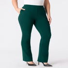 Plus Size Ponte Bootcut Pant with Pockets and Pull on elastic waist image number null