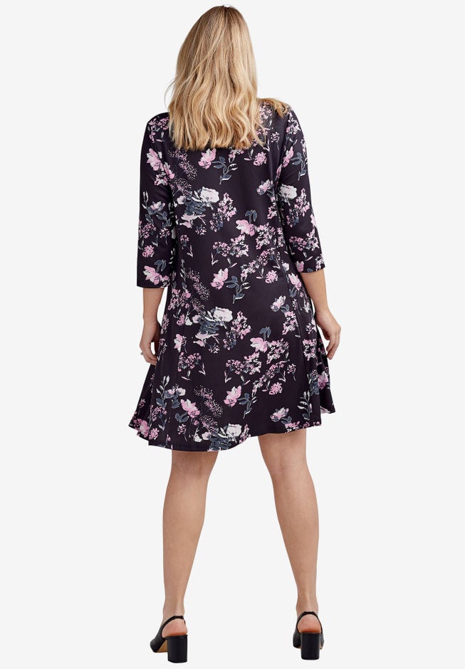 Madison Knit Three-Quarter Sleeve Dress image number 1