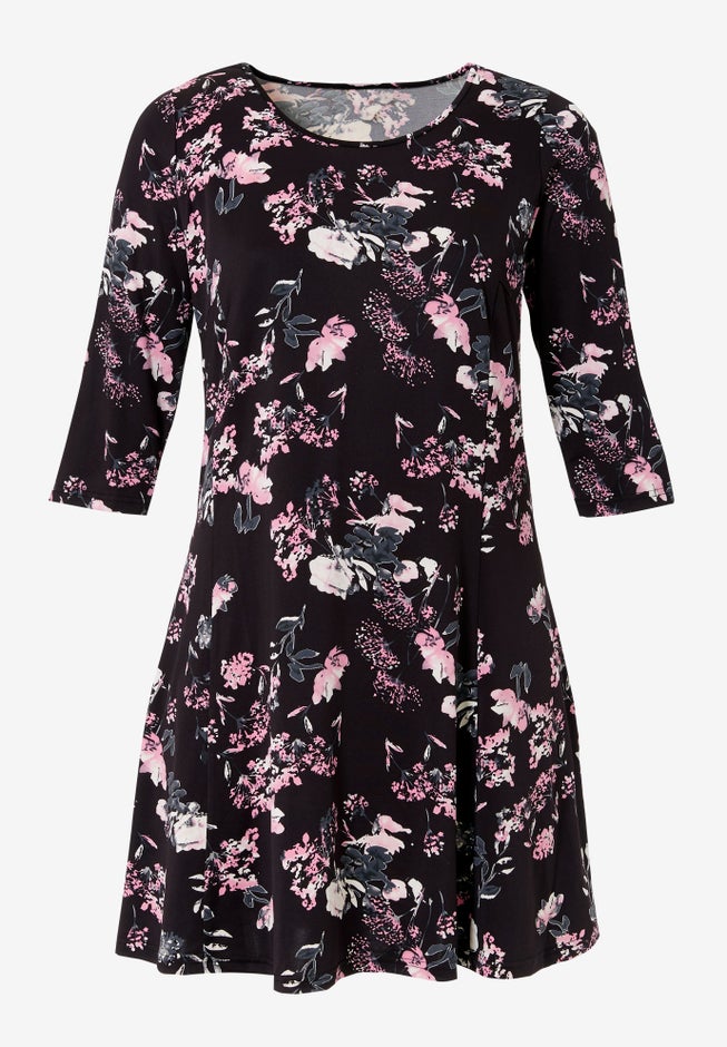 Madison Knit Three-Quarter Sleeve Dress image number 0