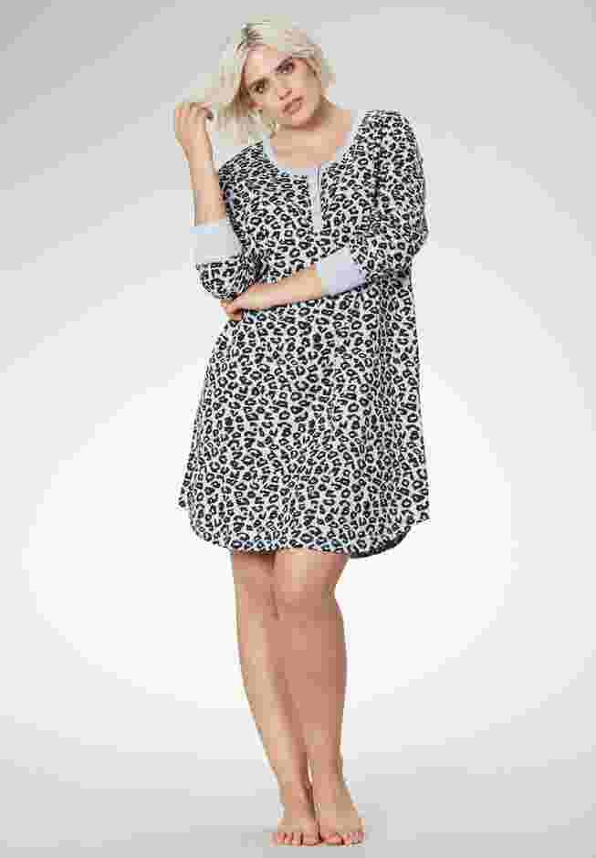 Long Sleeve Henley Sleepshirt image number 2
