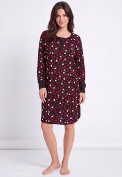 Long Sleeve Henley Sleepshirt