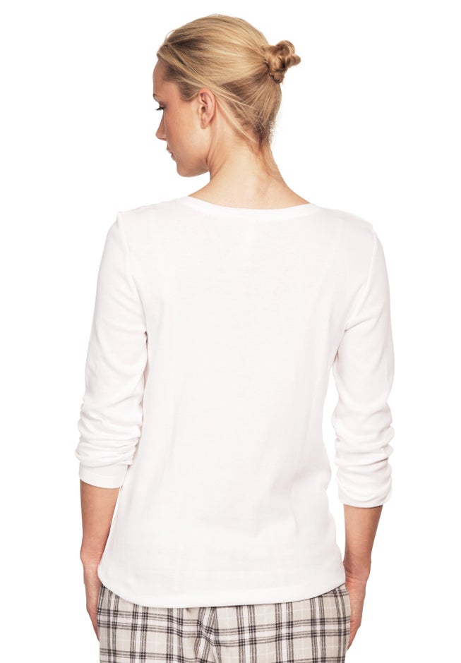 Long Sleeve Henley Sleep Tee image number 1