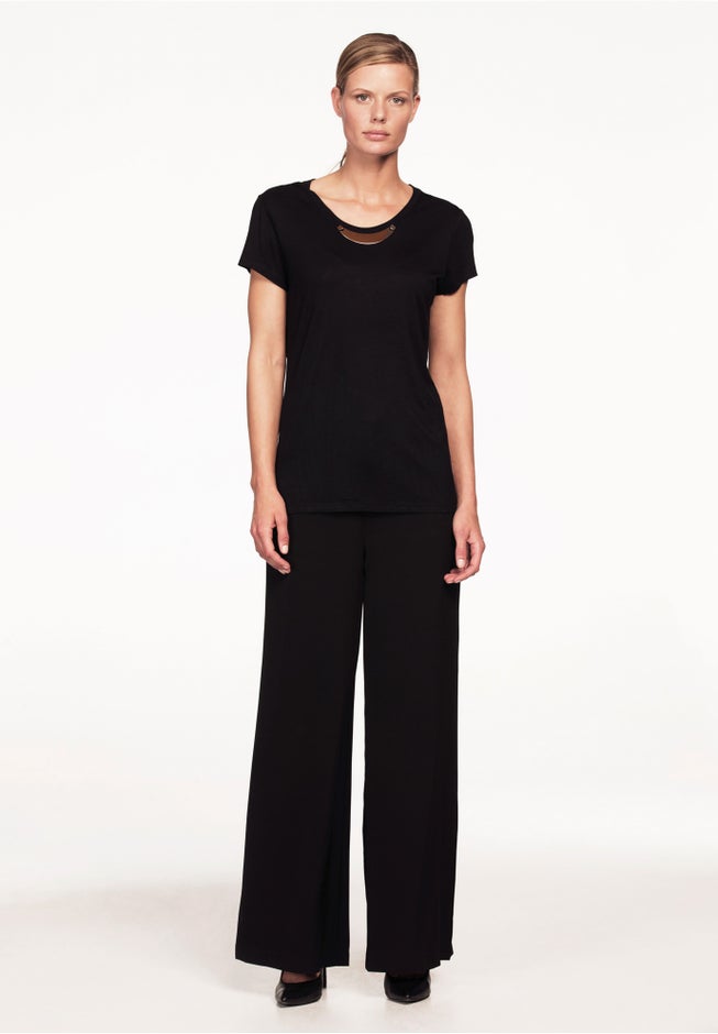Woven Wide Leg Pants image number 3
