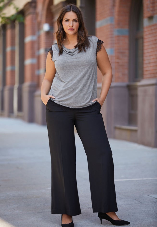 Woven Wide Leg Pants image number 4